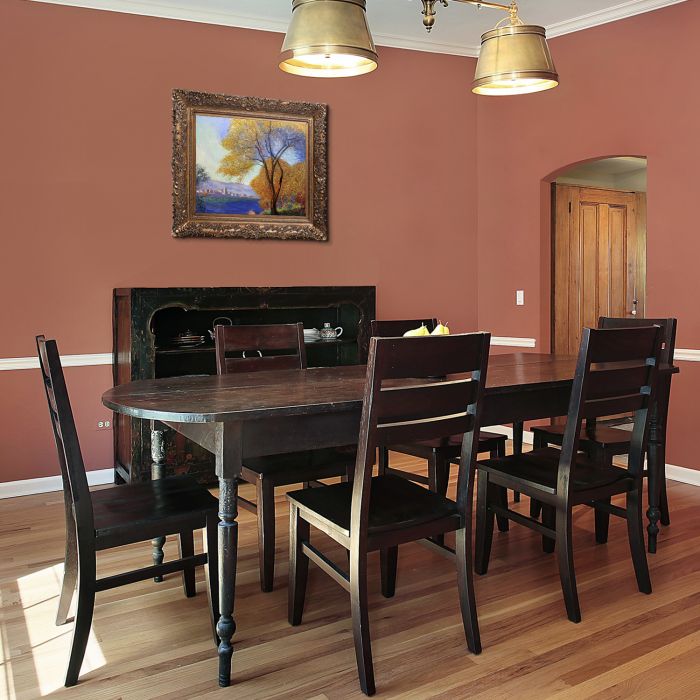 Antibes, View of Salis Pre-Framed - Burgeon Gold Frame 20"X24"