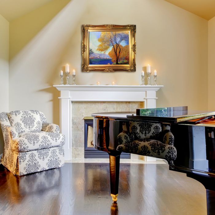 Antibes, View of Salis Pre-Framed - Victorian Gold Frame 20"X24"