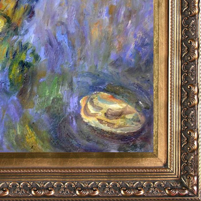Water Lilies Pre-Framed - Baroque Antique Gold Frame 20"X24"