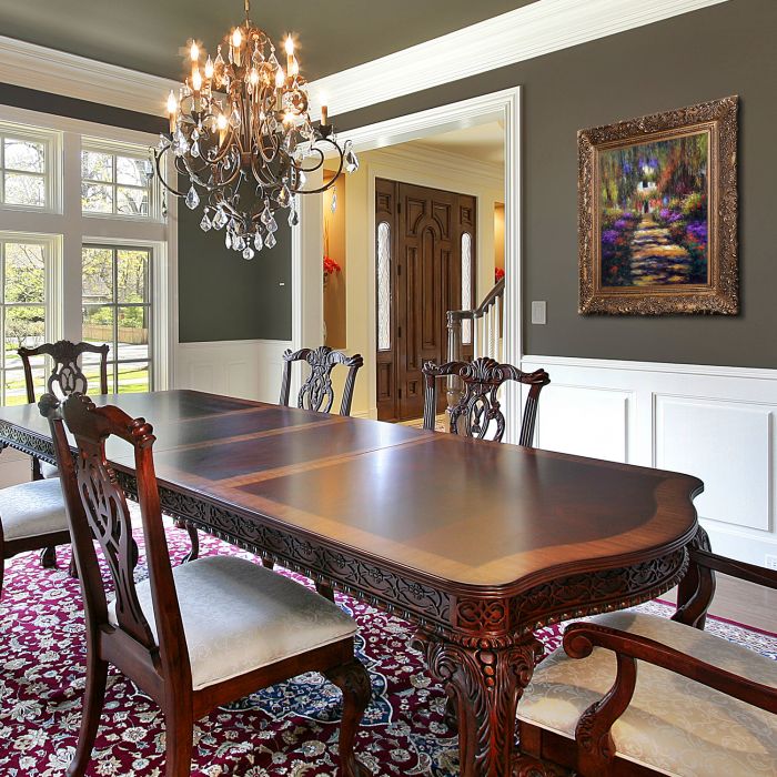 Garden Path at Giverny Pre-Framed - Burgeon Gold Frame 20"X24"