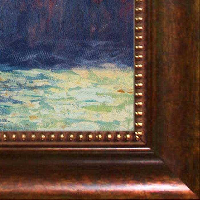 London. Houses of Parliament (Sun Breaking Through the Fog) with Verona Cafe Frame - Verona Cafe Frame 8"X10"