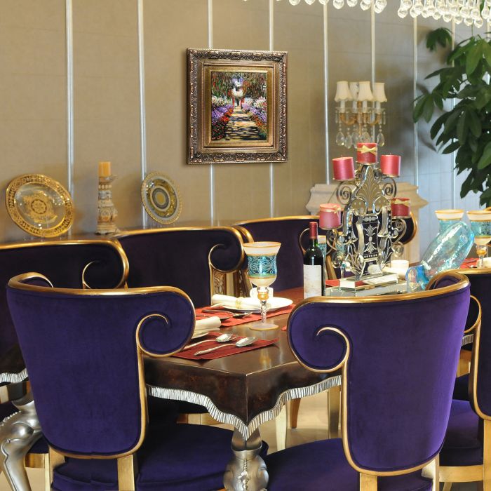 Garden Path at Giverny Pre-Framed - Baroque Antique Gold Frame 8"X10"