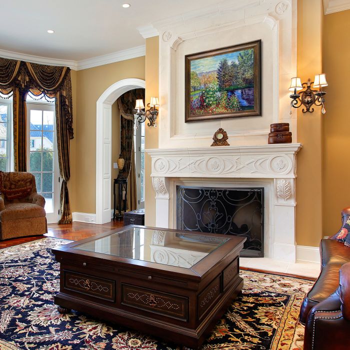 Corner of the Garden at Montgeron Pre-Framed - Modena Vintage 20" X 24"