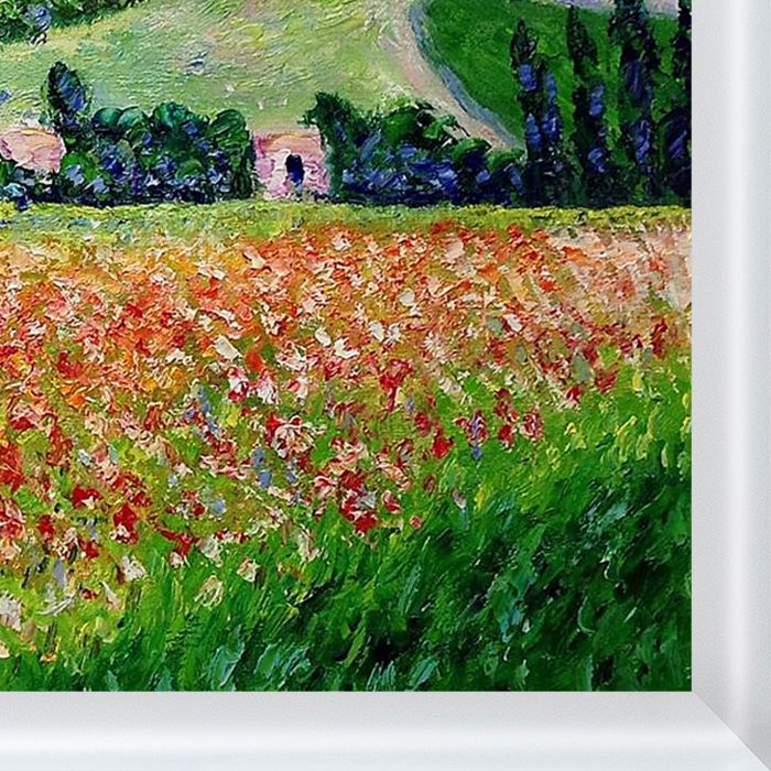Poppy Field near Giverny Pre-Framed - Moderne Blanc Frame 20" X 24"