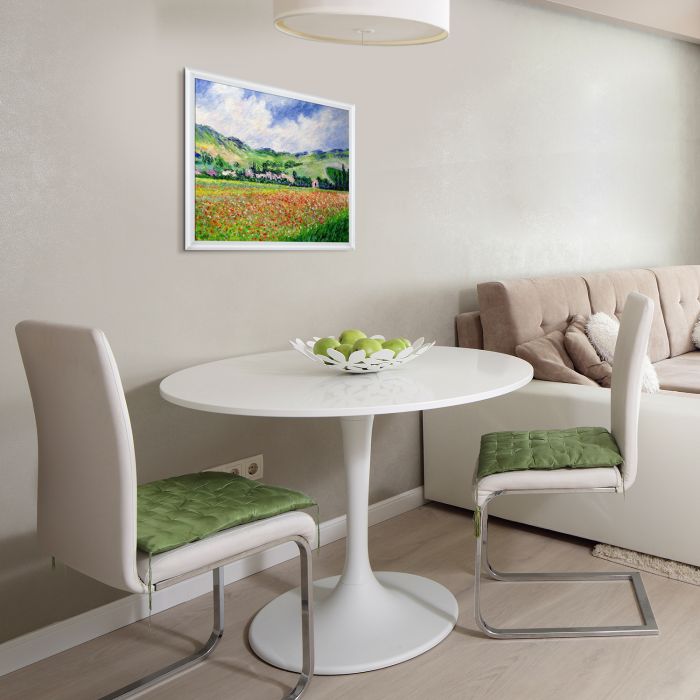 Poppy Field near Giverny Pre-Framed - Moderne Blanc Frame 20" X 24"