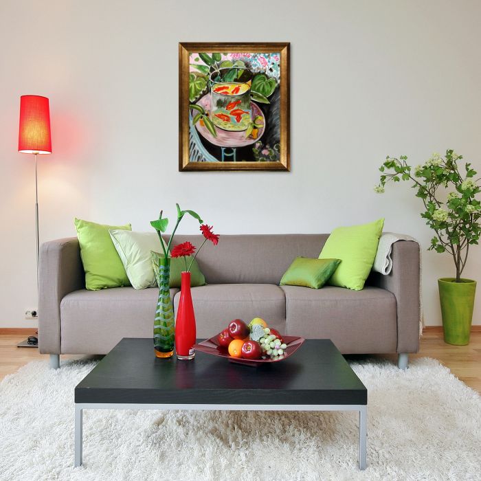 The Gold Fish Pre-Framed - Athenian Gold Frame 20"X24"