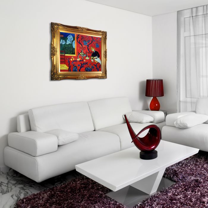 Red Room (Harmony in Red) Pre-Framed - Victorian Gold Frame 20"X24"