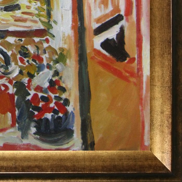 Open Window Collioure Pre-Framed - Athenian Gold Frame 20"X24"