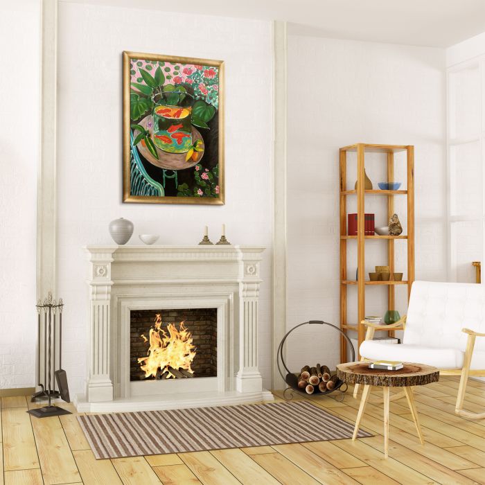 The Gold Fish Pre-Framed - Gold Luminoso Frame 24" x 36"