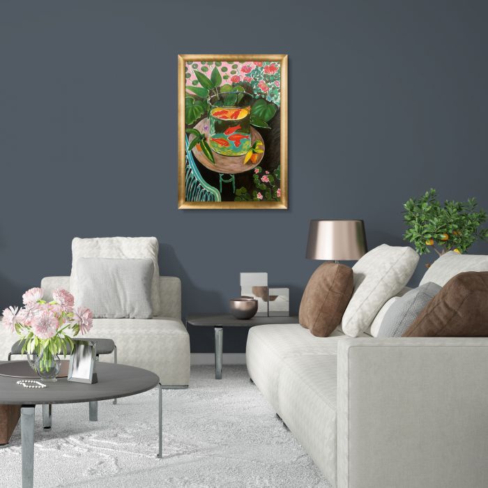 The Gold Fish Pre-Framed - Gold Luminoso Frame 24" x 36"