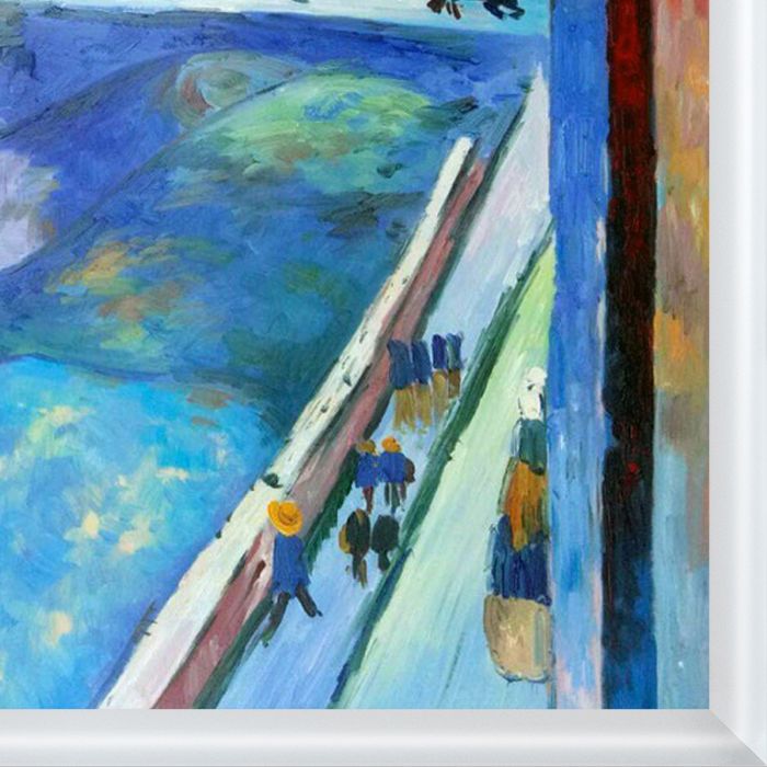 Glimpse of Notre Dame Pre-Framed - Moderne Blanc Frame 24" X 36"