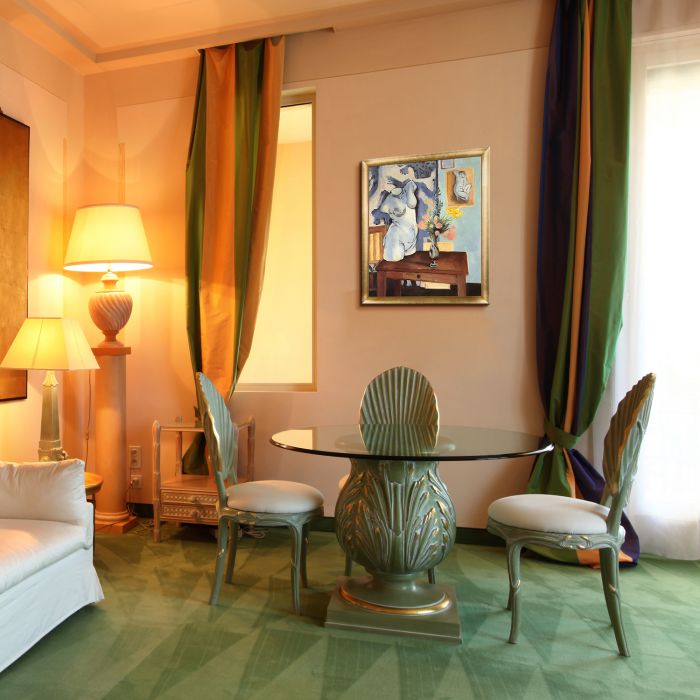 Greek Torso with Flowers Pre-Framed - Gold Luminoso Frame 20"X24"