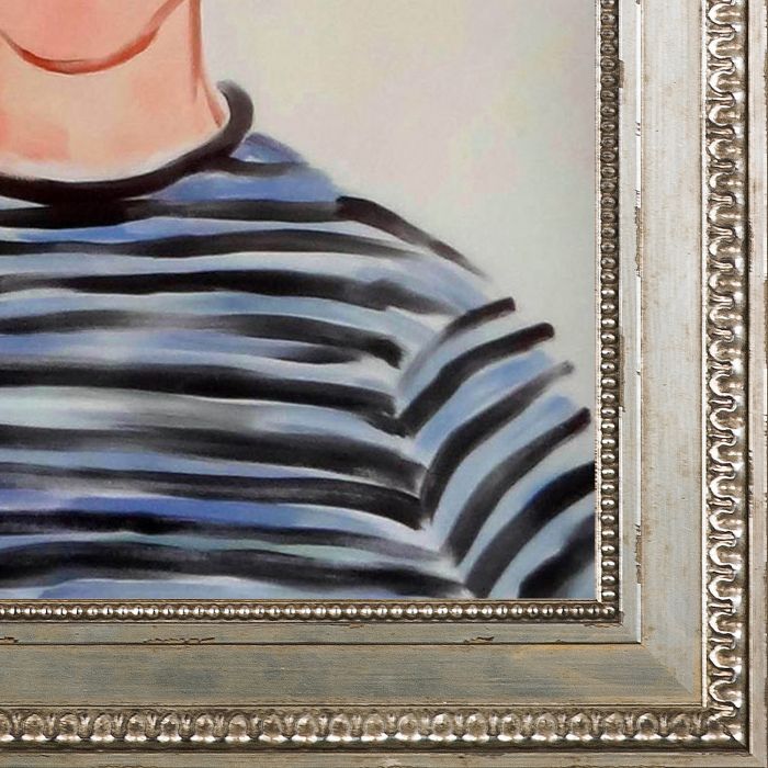 Portrait of Pierre Matisse Pre-Framed - Versailles Silver King Frame 20" X 24"