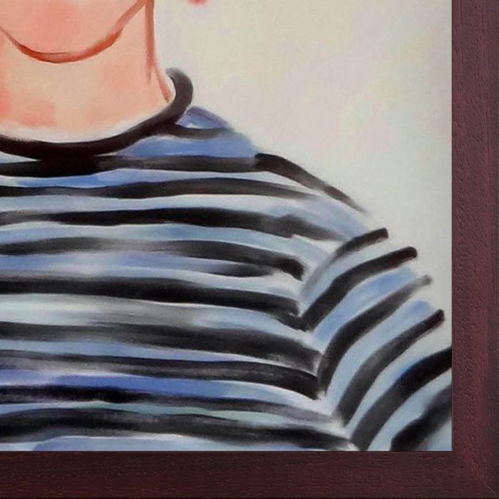 Portrait of Pierre Matisse Pre-Framed - Open Grain Mahogany 20" X 24"