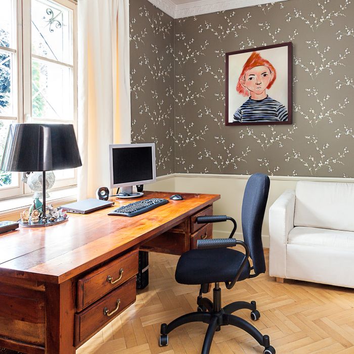 Portrait of Pierre Matisse Pre-Framed - Open Grain Mahogany 20" X 24"