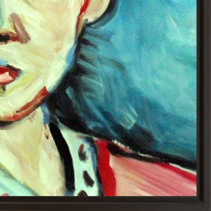 The Green Stripe Pre-Framed - Black Floater Frame 20" X 24"