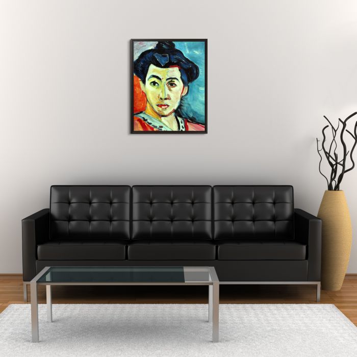 The Green Stripe Pre-Framed - Black Floater Frame 20" X 24"