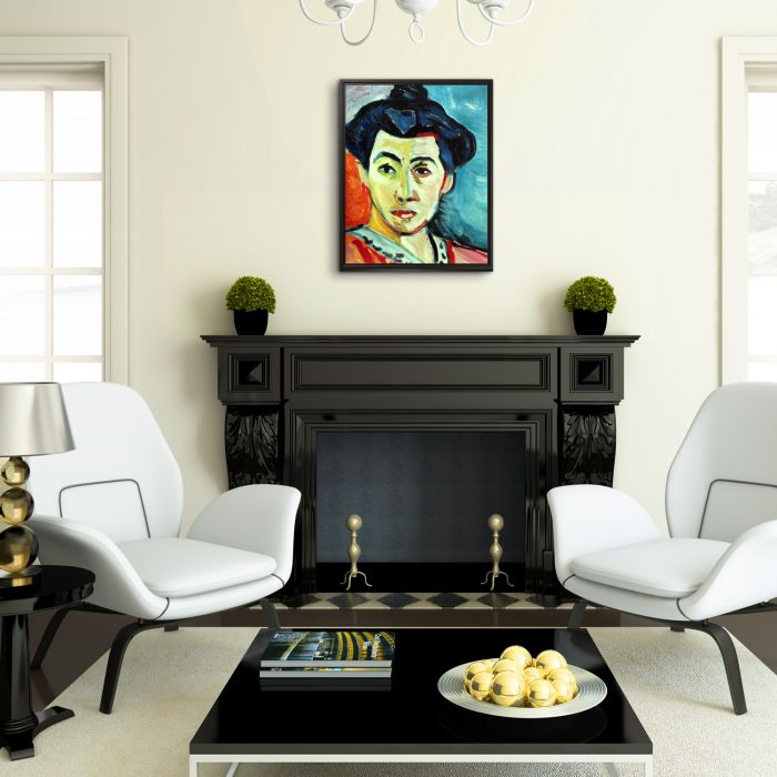 The Green Stripe Pre-Framed - Black Floater Frame 20" X 24"