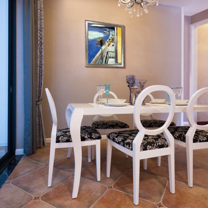 The Bay of Nice, 1918 Pre-Framed - Versailles Silver Salon Frame 20" X 24"