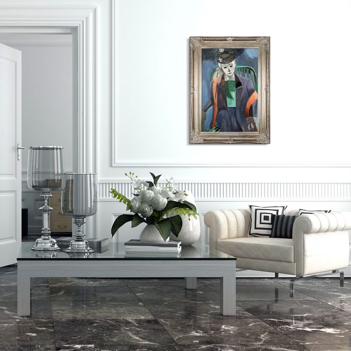 Portrait of the Artist's Wife Pre-Framed - Renaissance Champagne Frame 24"X36"