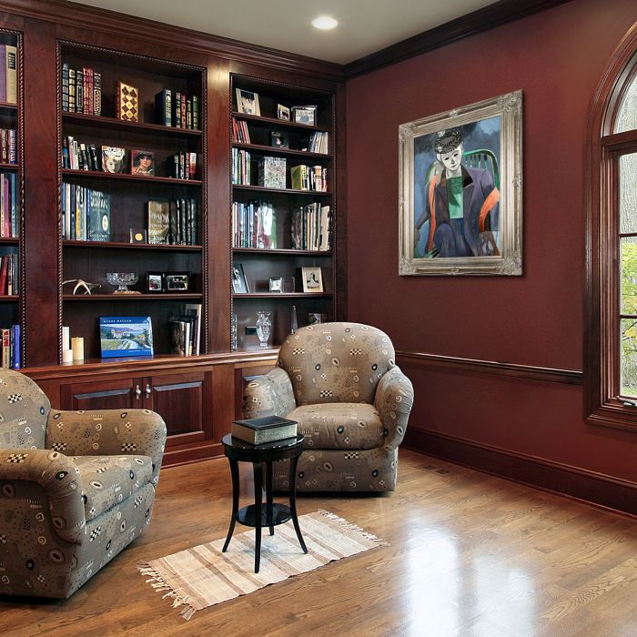 Portrait of the Artist's Wife Pre-Framed - Renaissance Champagne Frame 24"X36"