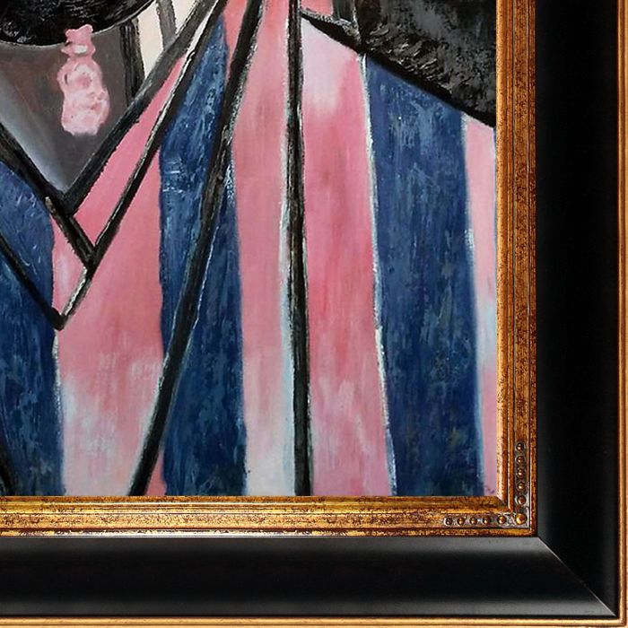 White and Pink Head Pre-Framed - Opulent Frame 24"X36"