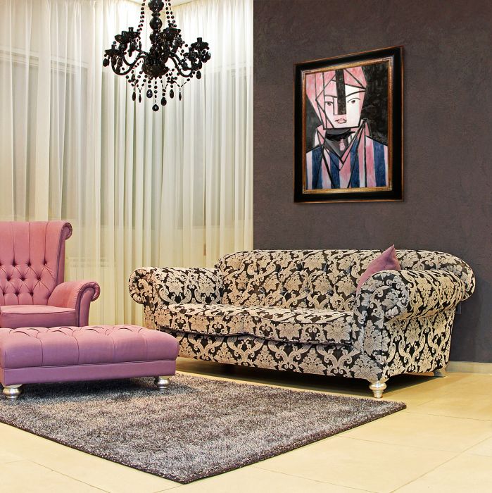 White and Pink Head Pre-Framed - Opulent Frame 24"X36"