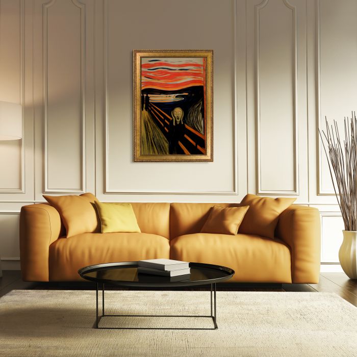 The Scream Pre-Framed - Versailles Gold King Frame 24" X 36"