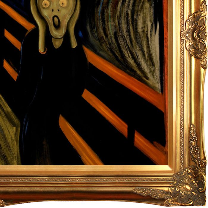 The Scream Pre-Framed - Victorian Gold Frame 24"X36"