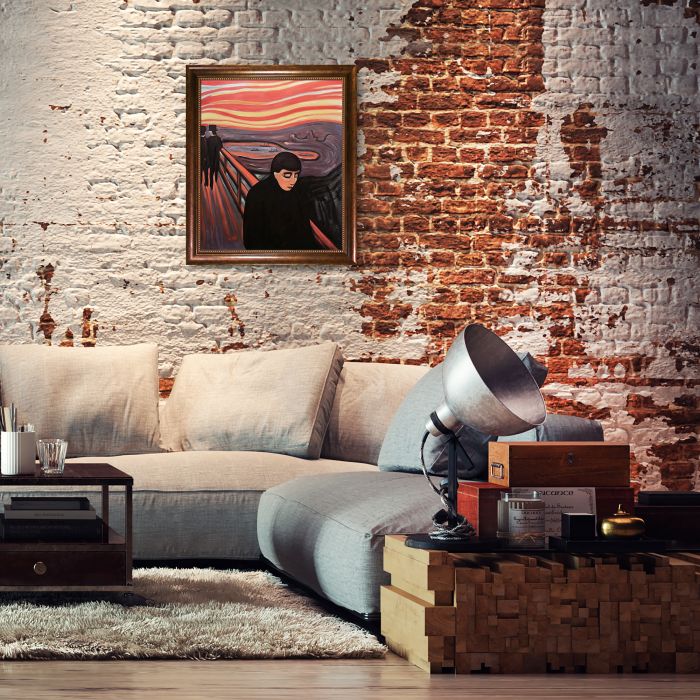 Despair, 1894 Pre-Framed - Verona Cafe Frame 20"X24"