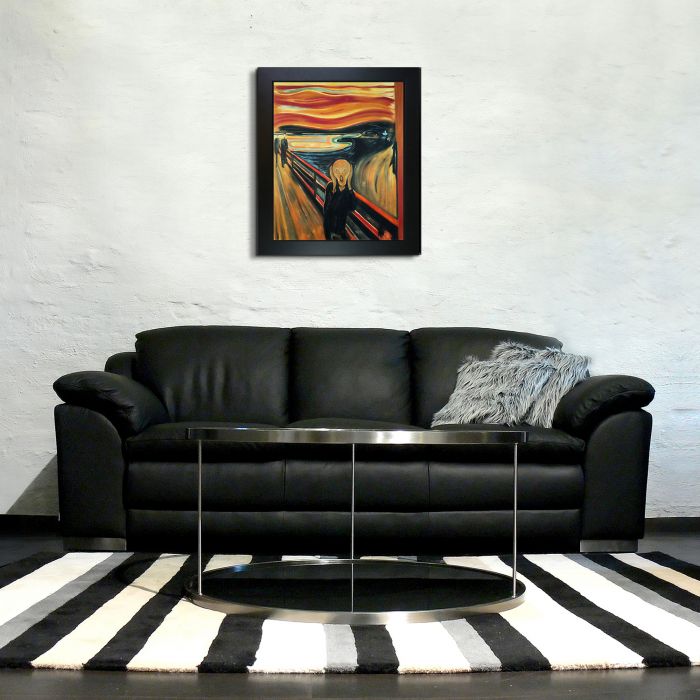 The Scream Pre-Framed - New Age Black Frame 20"X24"