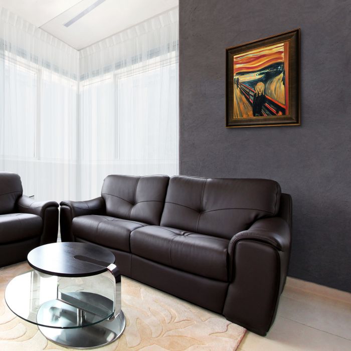 The Scream Pre-Framed - Veine D'Or Bronze Scoop Frame 20"X24"