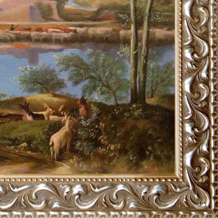 Landscape with a Calm, 1650-1651 Pre-Framed - Rococo Silver 20"X24"