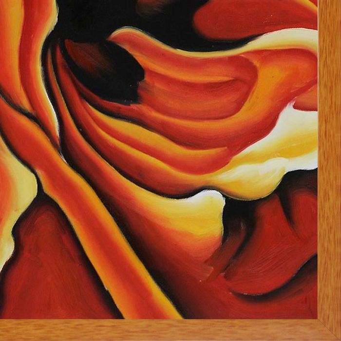 Oriental Poppies, 1928 Pre-Framed - Studio Pecan Wood Frame 20"X24"