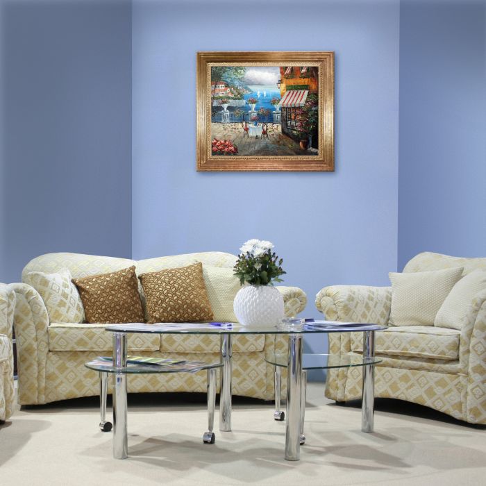 Cafe Italy Pre-Framed - Vienna Gold Leaf Frame 20"X24"