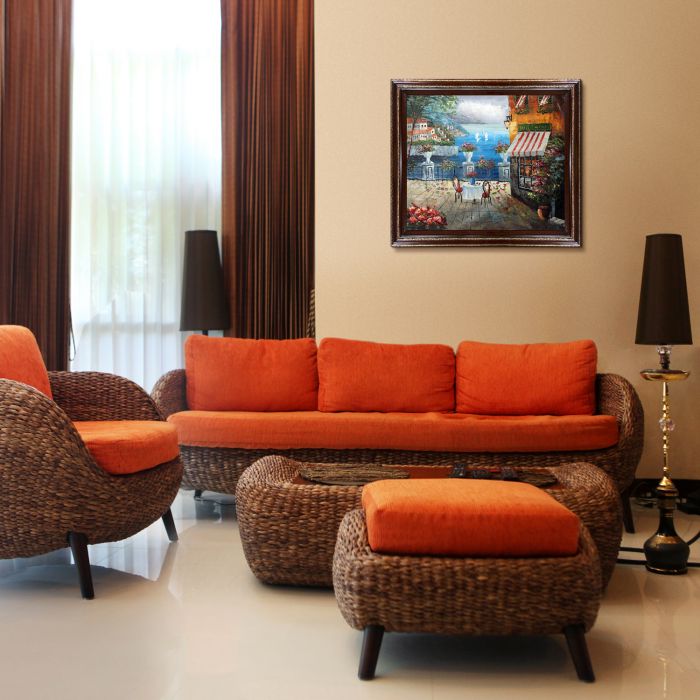 Cafe Italy Pre-Framed - Heritage Cherry Frame 20