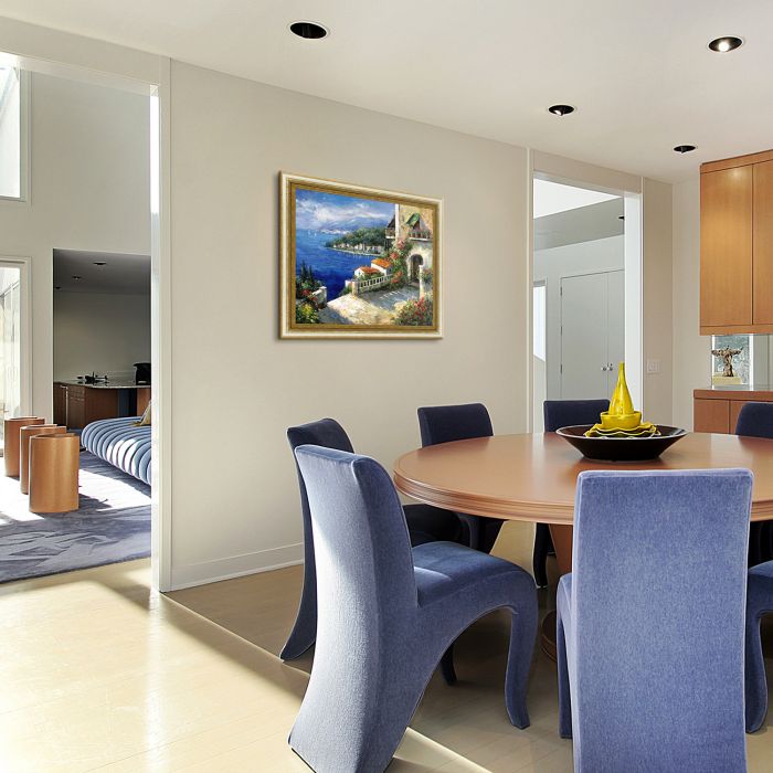 High Rise Bay Pre-Framed - Tuscan Crackle Frame 20"X24"