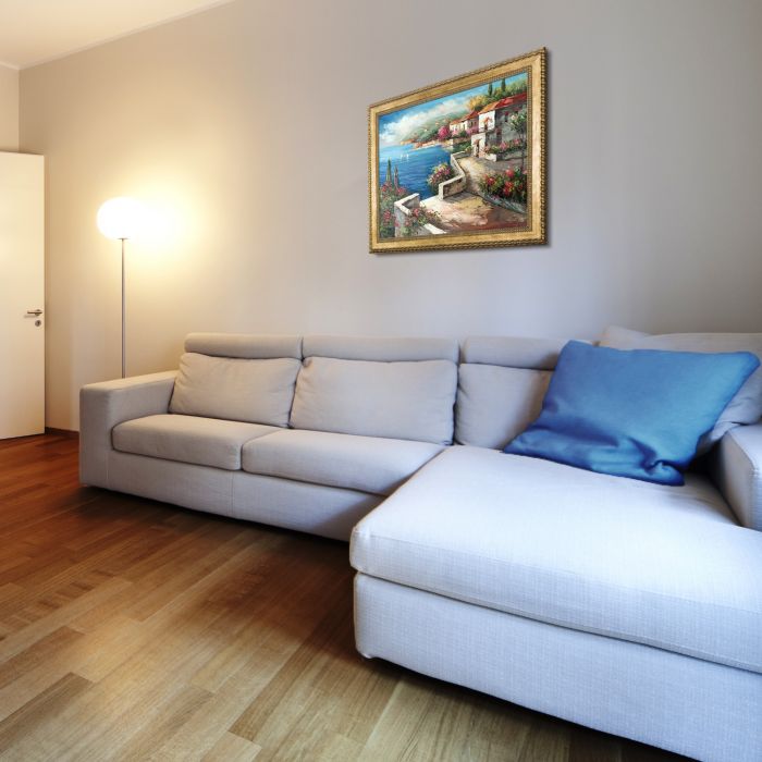 Vacation Harbor Pre-Framed - Verona Gold Braid Frame 20"X24"