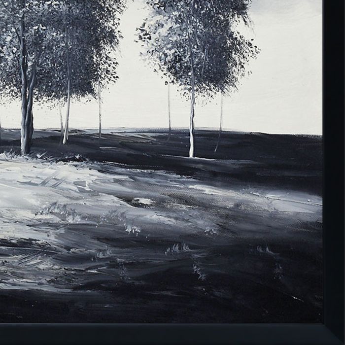 Grey Afternoon Pre-Framed - Studio Black Wood Frame 20"X24"