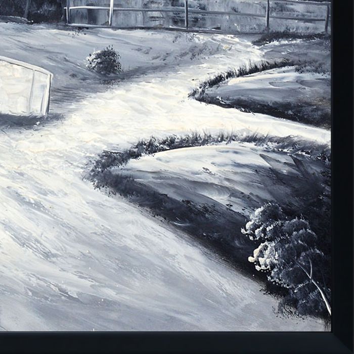 Here Comes the Rain Pre-Framed - Studio Black Wood Frame 20"X24"