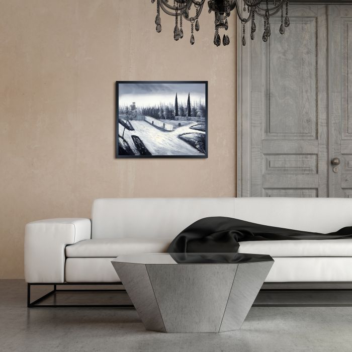 Here Comes the Rain Pre-Framed - Studio Black Wood Frame 20"X24"