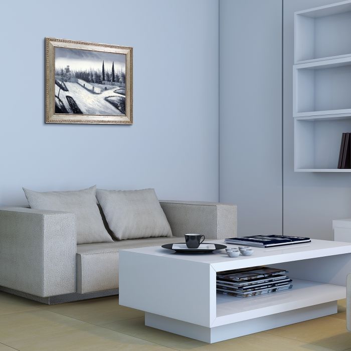 Here Comes the Rain Pre-Framed - Versailles Silver King Frame 20" X 24"