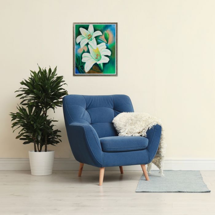 Tiger Lilies Pre-Framed - Champagne Silhouette Frame 20" X 24"