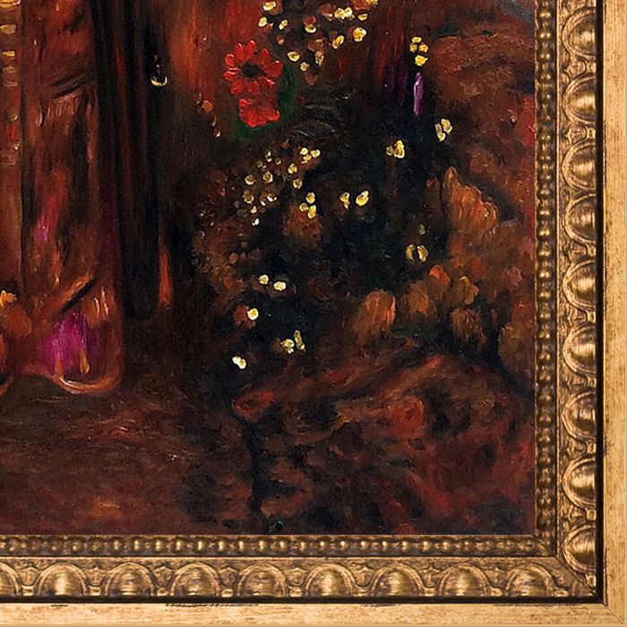 Buddha Walking Among The Flowers, 1905 Pre-Framed - Versailles Gold Frame 20" X 24"