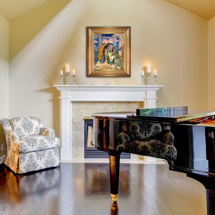 Mystical Conversation, 1896 Pre-framed - Mediterranean Gold Frame 20"X24"