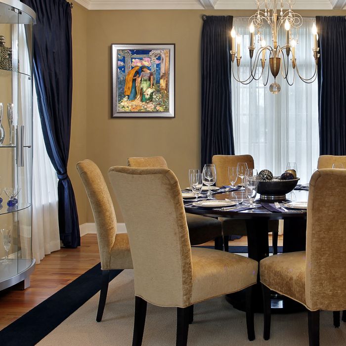 Mystical Conversation, 1896 Pre-framed - Magnesium Silver Frame 20" X 24"