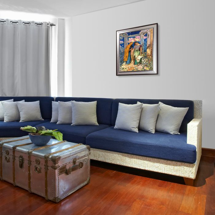 Mystical Conversation, 1896 Pre-framed - Magnesium Silver Frame 20" X 24"