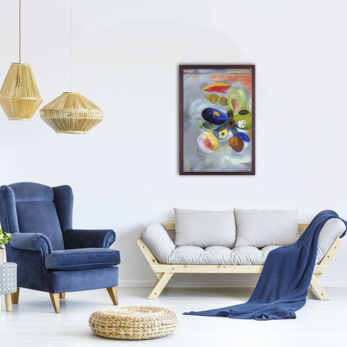 Flowers, 1914-1916 Pre-Framed - Open Grain Mahogany 24" X 36"