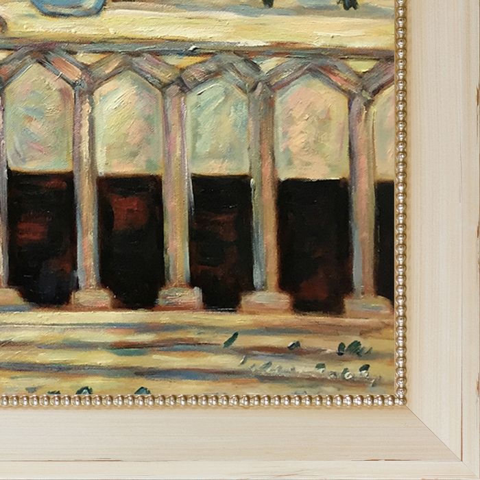 Cats on the Railing Pre-Framed - Constantine Frame 20" X 24"