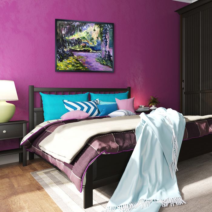 The Garden in the Shade Pre-framed - Studio Black Wood Frame 20"X24"